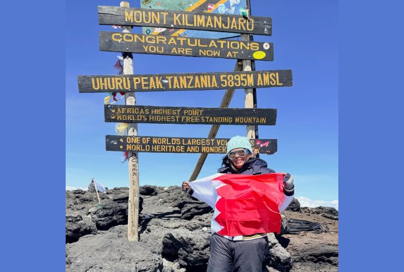 Proudly flying Bahrain’s flag at ‘Roof of Africa’